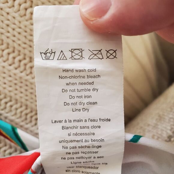 Kenneth Cole M Exotic Palm Cutout Bandeau Swimsuit sz Med - Picture 9 of 10